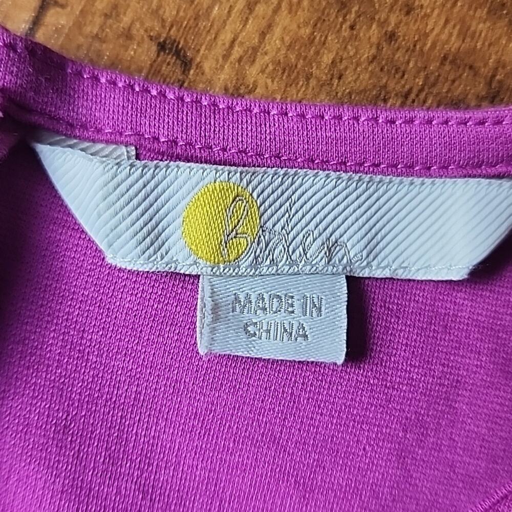 BODEN | Vibrant Purple Ruched Bodycon Long Sleeve Cotton Blend Midi Dress | 4 - Picture 6 of 11